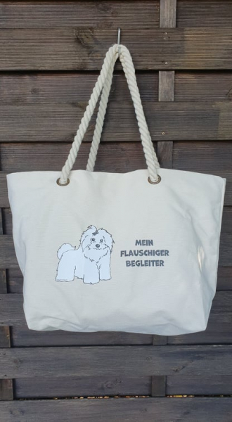 Cotonshop Shoppingtasche " mein flauschiger Begleiter"- die Große